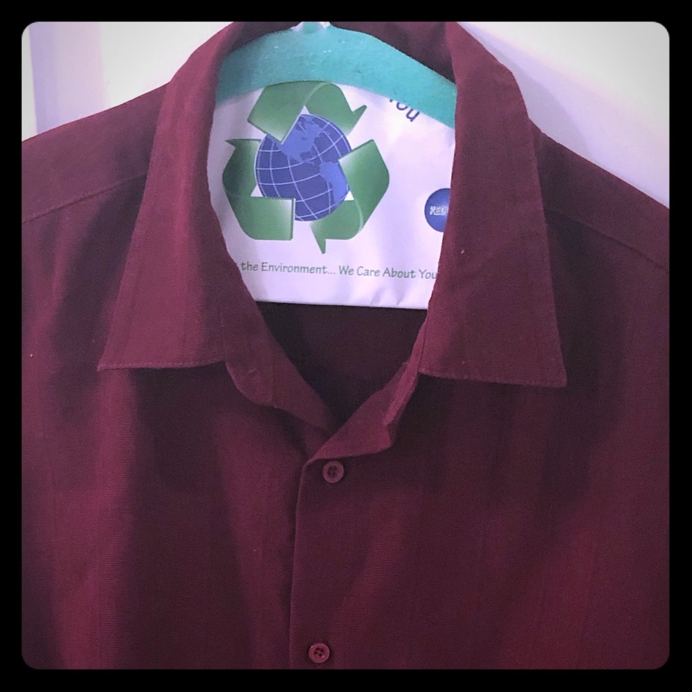 Arrow boy’s button down shirt, burgundy pattern XL